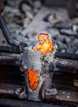 Hot Poured Metallic Joint Part Of Railroad