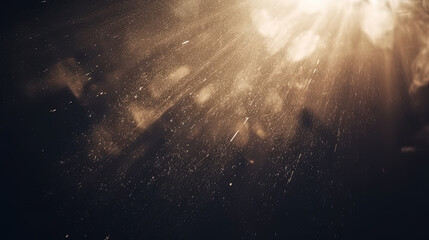 Poster - Dust rays background. God rays in the textured air. Generated AI.