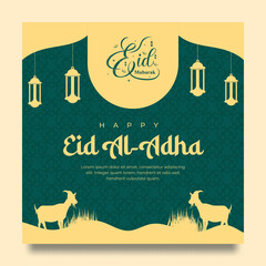 Wall Mural - eid al adha themed social media post template