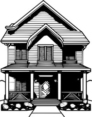 Poster - old house sketch