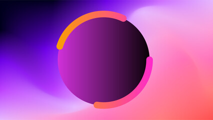 Twilight circular sphere copy space gradient abstract background