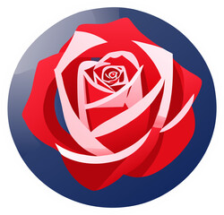 Rose flower. Generative AI