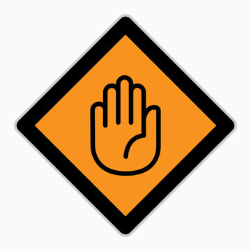 Hand Palm Icon - Vector Logo Template.