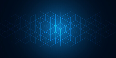 The graphic design elements with isometric shape blocks. Creative vector illustration of abstract geometric background