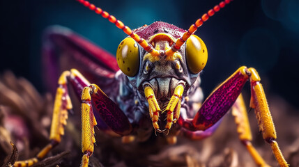 Wall Mural - close up of a grasshopper