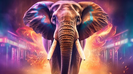 Naklejka na meble Mythical Male Lion Design Art
