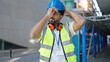 © Krakenimages.com - African american man builder wearing hardhat at street