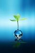 the concept of water and earth green and saving the planet Generative AI