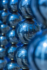 Poster - blue christmas balls