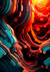 Wall Mural - abstract fractal background, Abstract Background with 3D 