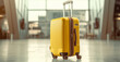 Yellow suitcase, luggage at the airport - AI generated image