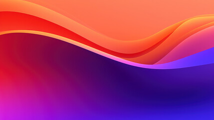 Wall Mural - abstract purple and orange waves background for design or presentation. generative ai