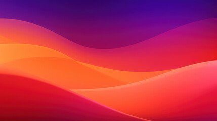 Wall Mural - abstract purple and orange waves, abstract desert sunset. generative ai