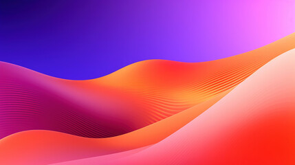 Wall Mural - abstract purple and orange waves, abstract desert sunset. generative ai