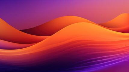 Wall Mural - abstract purple and orange waves, abstract desert sunset. generative ai