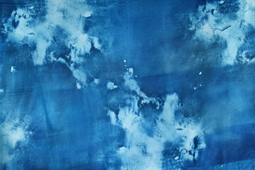 Wall Mural - Cyanotype, fabric, background, blue. AI generative