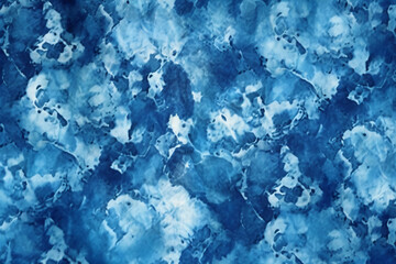 Wall Mural - Cyanotype, fabric, background, blue. AI generative