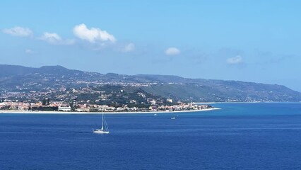 Wall Mural - Beautiful ocean views off of Greece with copy space