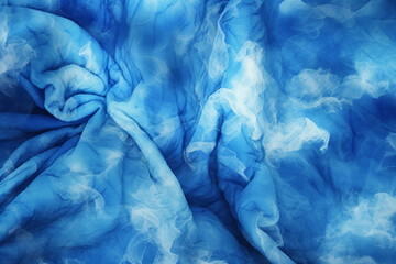 Wall Mural - Cyanotype, fabric, background, blue. AI generative