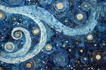 swirls of lunar dust in varying shades of silver and opalescent white intertwine with celestial cons
