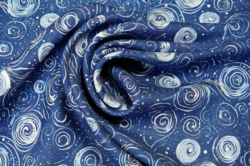 Wall Mural - Swirls of lunar dust in varying shades of silver and opalescent white intertwine with celestial constellations. AI generative