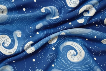 Wall Mural - Swirls of lunar dust in varying shades of silver and opalescent white intertwine with celestial constellations. AI generative
