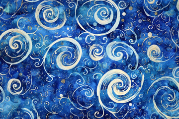 Wall Mural - Swirls of lunar dust in varying shades of silver and opalescent white intertwine with celestial constellations. AI generative