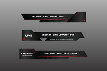 Poster - Lower third bar with modern futuristic design element