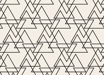 Wall Mural - linear triangle vector pattern. abstract geometric pattern with crossing thin lines, triangles and p