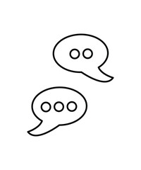 Poster - chat icon, vector best line icon.