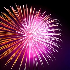 fireworks isolated in the night created using generative ai