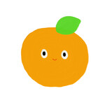 Fototapeta Dinusie - funny orange fruit
