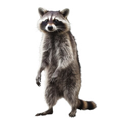 raccoon isolated on background.