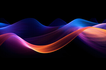 abstract multicolor light beam background illustration with glow effect and copy space