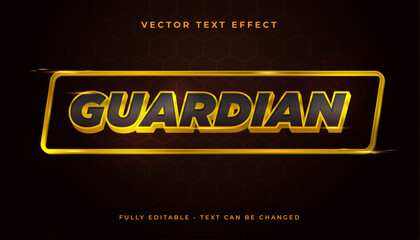 Wall Mural - 3d gold text effect typography in dark background