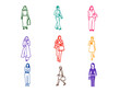 © graphicslant9014451 - Collection of people carrying shopping bags with purchases. Men and women taking part in seasonal sale at store, shop, mall. Cartoon characters isolated on white background.