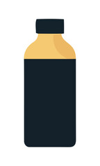 Wall Mural - black bottle icon isolated