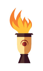 Poster - Torch icon, Vector Hot flame, power flaming