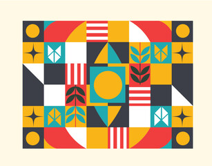 Wall Mural - modern abstract background flyers template with geometric shapes. vector illustration.