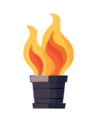 Sticker - Burning flame igniting nature inferno on backgrounds