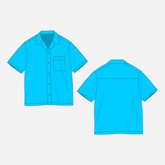 Canvas Print - Button shirt_Vector Image And Illustration