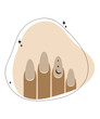 Manicure nails beauty logo bohemian aesthetics vector illustration
