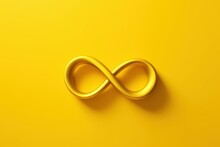 Yellow Infinity Sign. Generate Ai