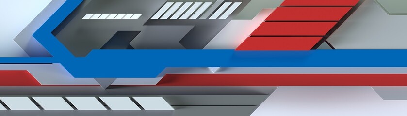Leinwandbilder - volumetric geometric shapes on a white background. Blank for design.