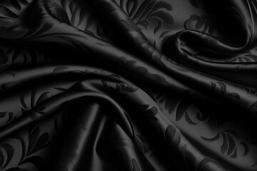 Wall Mural - AI generative images of new, elegant and classic black velvet background 