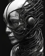 portrait of cyber android mutant, Generative AI