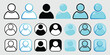 © MichaelStevanus - Avatar, people, user icon vector set with trendy styles such as line, solid, flat, filled line, and colored line. Use for website design, logo, and app. Vector illustration EPS 10