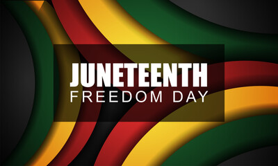 Wall Mural - Happy Juneteenth june 19 freedom day background Vector illustration