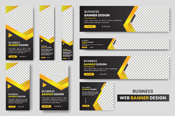 Wall Mural - Abstract banner design web banner template Set, Horizontal header web banner, cover header background for website design, Social Media Cover ads banner, flyer  design template