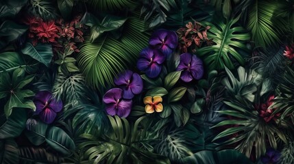  purple and yellow flowers